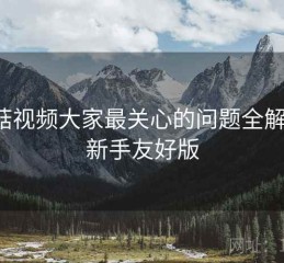 蘑菇视频大家最关心的问题全解析：新手友好版