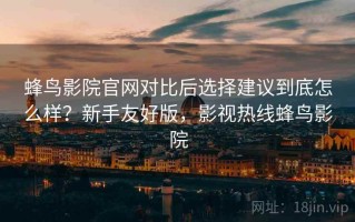 蜂鸟影院官网对比后选择建议到底怎么样？新手友好版，影视热线蜂鸟影院