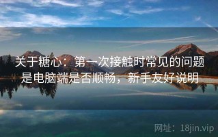 关于糖心：第一次接触时常见的问题是电脑端是否顺畅，新手友好说明