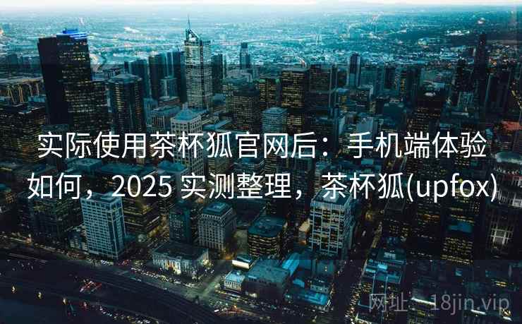 实际使用茶杯狐官网后：手机端体验如何，2025 实测整理，茶杯狐(upfox)