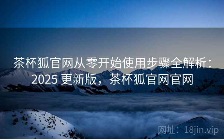 茶杯狐官网从零开始使用步骤全解析：2025 更新版，茶杯狐官网官网